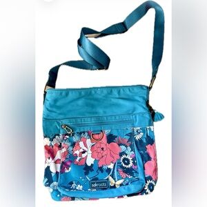Sakroots Floral Blue Crossbody Bag